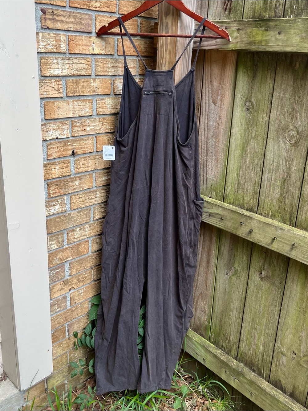 FP Movement by Free People Charcoal HotShot Jumpsuit with Pockets - Picture 4 of 4